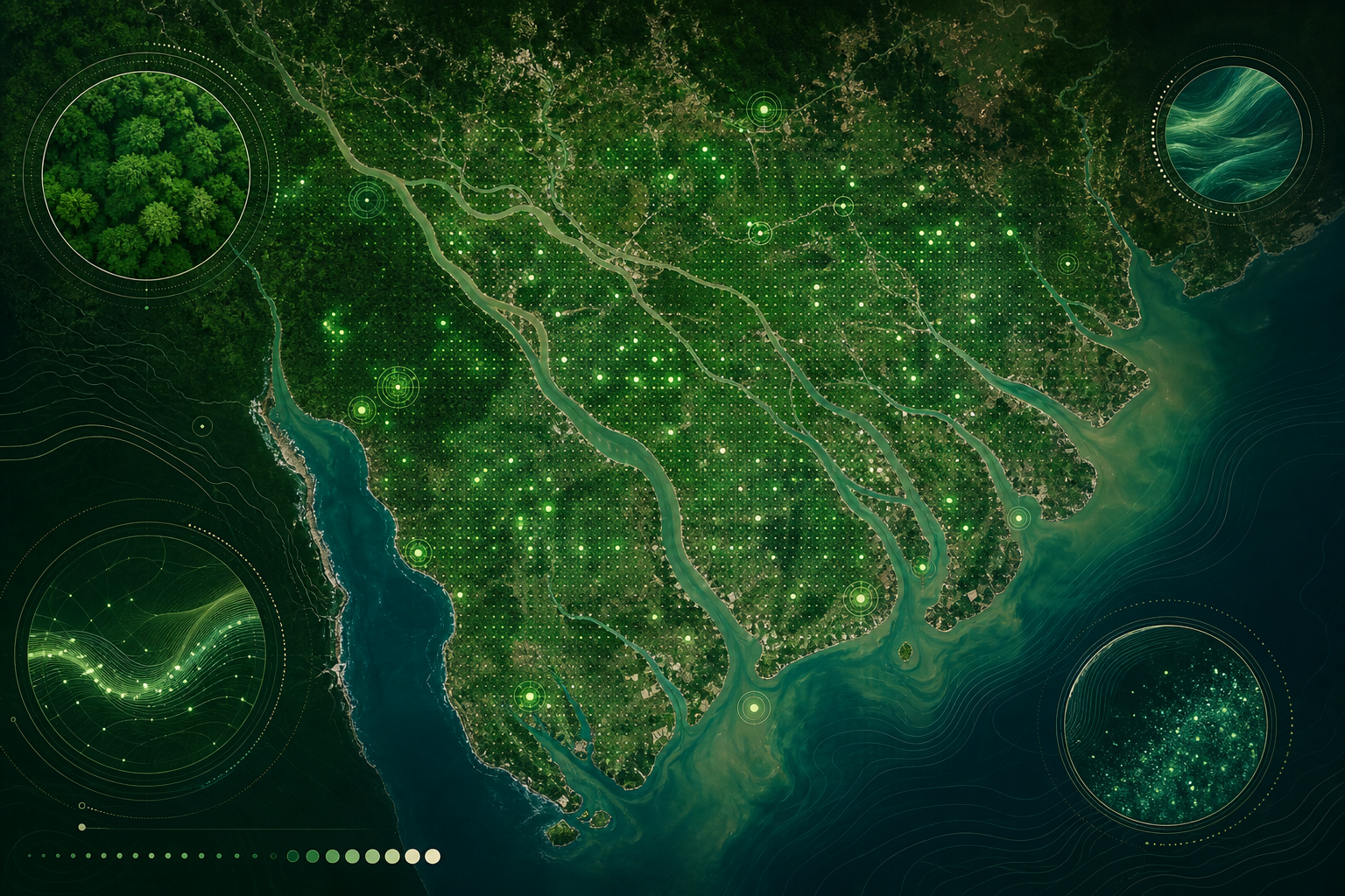 Environmental data monitoring visualization